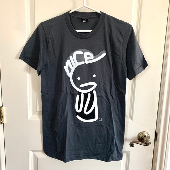 NEW Wong Fu Productions Nice Guy Graphic T-shirt in Gray - Picture 1 of 6